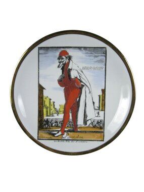 Teatro Italiano Pantalone Collectible Decor Plate Shetland China Italy Opera